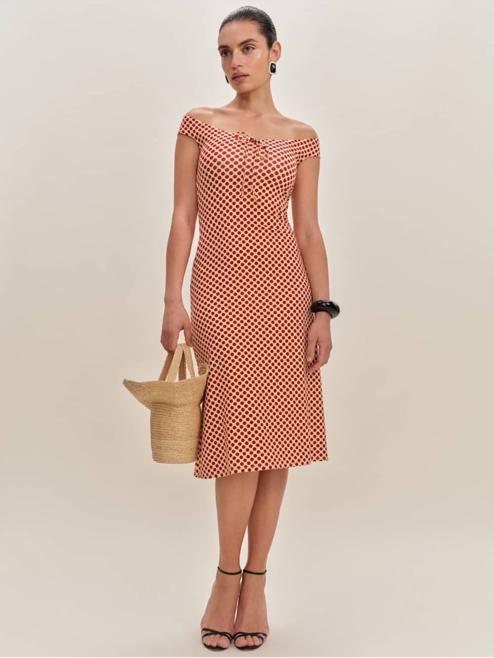 Reformation Milo Knit Dress Pamplona Dot Size XL